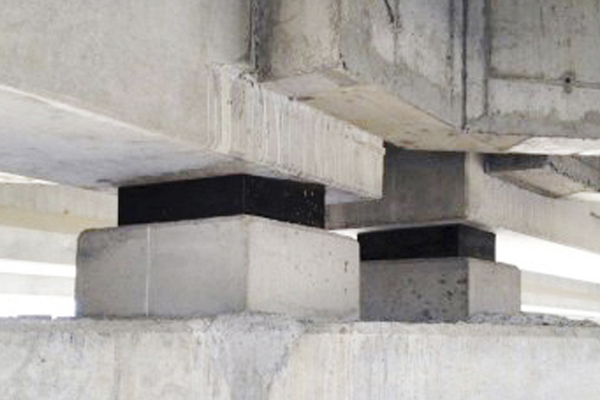 Bridge elastomeric bearing pad â€” side view