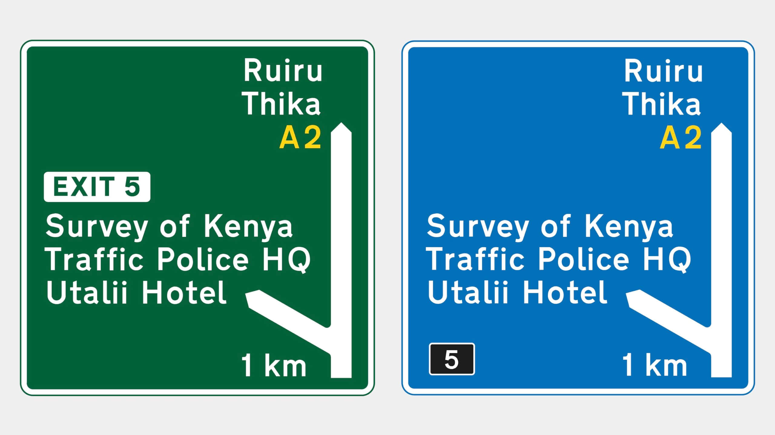 Road signage Kenya
