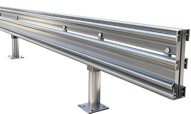 Road guardrail installed on a highway in Kenya