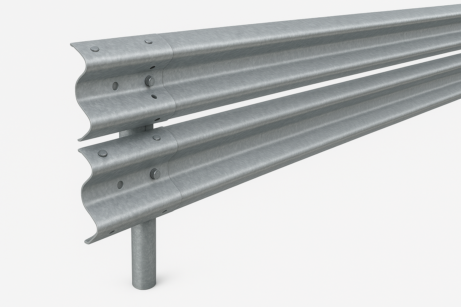 Road guardrails and highway safety barriers installed along Kenyan roads