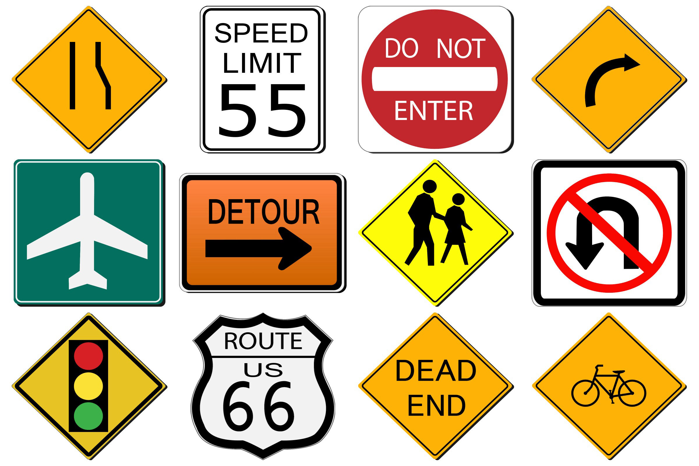 Tourist and route marker information signs for Kenya roads