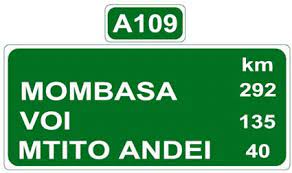 Road signs Kenya