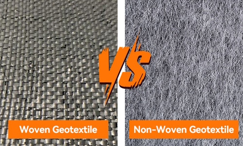Woven geotextile installed on road construction site in Kenya